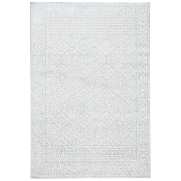 Langley Street Lorenco Power Loom LightGray/Ivory Rug Wayfair